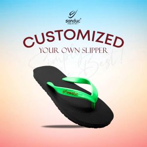 Sanduc Getah SR Lelaki Mix & Match Selipar Black Warna Hitam 8 Warna