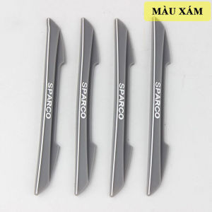 Bộ 4 Miếng Dán Chống Xước Cánh Cửa Sparco Cho Xe Ô Tô Các Màu Đen Trắng Đỏ Xám - Có Kèm Băng Keo Dính 2 Mặt