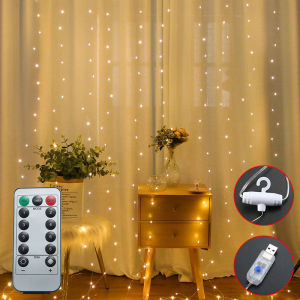 Đèn rèm nhấp nháy trang trí phòng ngủ ban công tiệc cưới sự kiện My Home DN050