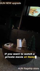 AUN【Genuine HY300pro】with HDMI 5G WIFI 6000 Lumens android projector 4k ultra hd and bluetooth portable movie mini projector for phone and laptop wanbo t2 max xiaomi smart wireless projector with screen