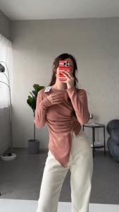 (Diskon 5K) Maven Blouse Atasan Wanita Asimetris Premium Look