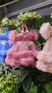 UZZO Baby Gown Dress Outfit For Girls 1-2 Years Old: Soft Tulle Trending Raffle Princess Fairy Birthday Boho