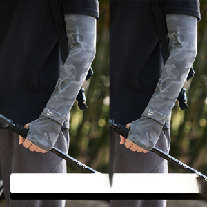 Miiow | Ice Silk Gloves Thin Summer Outdoor Cycling Cool Sensation Sun Protection Sleeve Covers Mens Gradient Pattern Nylon Material