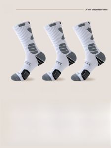 JINGCHI | Mens Basketball Socks Professional Thickened Absorbent Breathable Sports socks Mid-calf Running elite Anti-Odor Sweat Absorbent