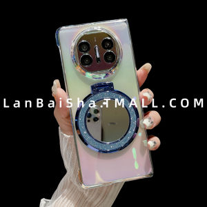 Aurora Gradient Mirror Stand Huawei MateX5 Transparent Shockproof Case Creative Personalized Korean Style Acrylic Phone Cover