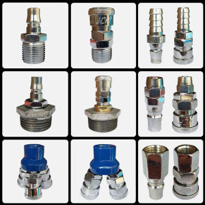Premium Quick Lock Air Pump Connector round Two-Way Valve for Air Tank Inlet And Outlet Female And Male Head Industrial Grade