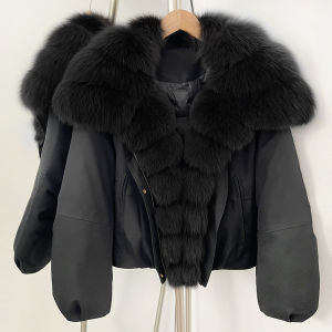 Áo Khoác Phao Mùa Đông Nữ OFTBUY Nhẹ Kiểu Dáng Thời Trang Đường Phố Có Cổ Lông Cáo Chất Liệu Nylon Dày Dặn Dành Cho Nữ