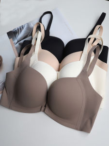 Wireless Comfortable Light Cotton Womens Bra before Buttoning Seamless Underwear Gathered Large Chest Effect Auxiliary Breast Collection