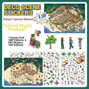 2.5D DIY Miniature Scene Stickers