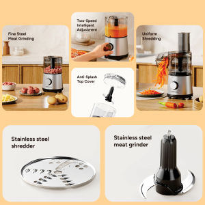 Vermax Multifunction Vegetable Cutter Slicer & Meat Grinder 3IN1 2 Speed Food Processor All Copper Motor