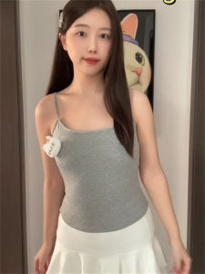 Áo Ba Lỗ Không Tay Ngắn Ôm Vừa Vặn Pure Desire Style Dành Cho Nữ Mùa Hè 2025 Áo Ba Lỗ Không Tay Đa Năng Có Móc Treo