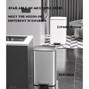 20L/30L | Large Capacity Stainless Steel Kitchen & Living Room Pedal Trash Can