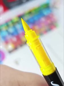 12/24/36/48/60 Colors Acrylic Paint Pens Markers Brush Tip Paint Markers For Rock Painting Wood Stone Glass Gift DIY Crafts