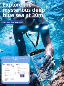 Waterproof Touchscreen Phone Bag Transparent Sealed Diving Mobile Phone Case for Swimming And Floating Special Rider Bag