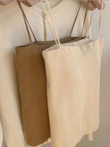 chaqi | Unique Small Strap Vest Womens Outerwear Beautiful Back Bra Integrated Chest Pad Tube Top Underwear Base Shirt Top