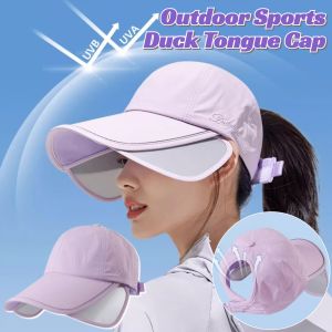 Outdoor Sports Duck Tongue Cap Large Brim Sun Hat UV Protection Duck Tongue Hat Casual Empty Top Cap