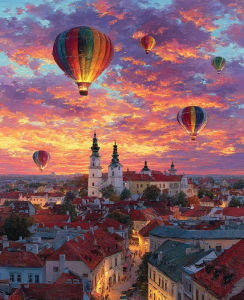 Paper Jigsaw Puzzle 500/1000/1200/2000PCS Romantic Hot Air Balloon Landscape Scenery DIY Craft Hobby Wall Decor Gift