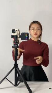 Combo Gậy Yunteng VCT 91666 và Đèn RGB - Phụ kiện điện thoại kèm đèn trợ sáng chụp ảnh quay video