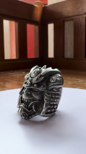 Pewterland Ringskull Khokorobrath Cincin Tengkorak 3D Bahan Logam Timah Pria dan Wanita