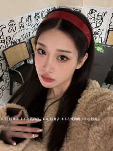 Anti-Slip Red Simple Acetate Hairband for Girls Face Washing Hairband Fashionable Korean Style Hair Accessories for Women