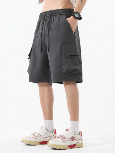 Wood soon | Vintage Street American Casual Loose Straight Fit Five Pocket Shorts