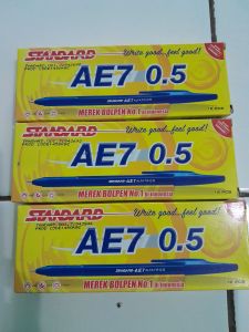 pulpen standar ae7 crystal 0.5 satu pak isi 12 pcs
