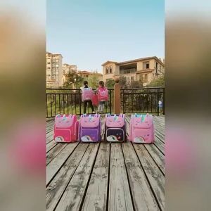 BargainStore Kid Boys Girls backpack High - Quality Durable Simple Student School Teenager Bag Unicorn Cartoon Lightweight Waterproof School Bags Little Monster Pattern Large Capacity Campus Backpack Multi -Pocket Childrens Bag