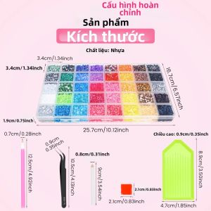 Bộ Đá Pha Lê Nhựa 3mm 60/40 Màu Mặt Phẳng Không Cần Gắn Nóng Trang Trí Lấp Lánh Cho Nail Art & Ly