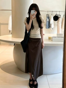 Homecore | Korean Style Elegant Summer New Knitted T-Shirt and Skirt Set
