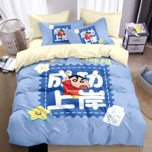 100% Pure Cotton Capybara Cartoon Bedding Set Kids Student Bed Sheet Cover Duvet Cover Quilt Cover Four Piece Set Warmth Storage