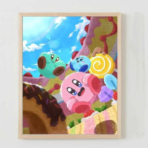 Bandai | Oil Painting Cartoon Kawai Characters By Numbers Home Decor Modern Wall Decor for Living Room Bedroom Perfect Gift No Frame