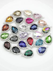 Hand Sewn Waterdrop Pendant DIY Accessories Material Clothing Auxiliary Materials Headwear Jewelry Glass Crystal Diamond