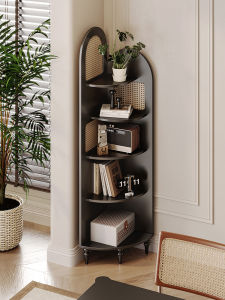 YANGYING | Vintage Rattan Corner Shelf High-end Luxurious