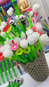 Bút viết hình gấu trúc Panda dễ thương ngòi kim mực đen dùng ghi chep quà tặng đồ chơi _kimdong168