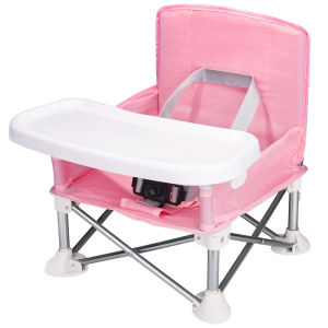 Baby Foldable Portable Dining Chair With Plate Seat Belt Childrens Beach Chair Camping Child Comfortable Feeding Seat Baby