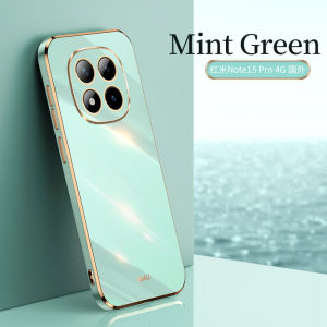 For Xiaomi Redmi Note 15 Pro 4G Case Plating Silicone Bumper Soft TPU Back Cover Shockproof Phone Case for Redmi Note 15 Pro 4G