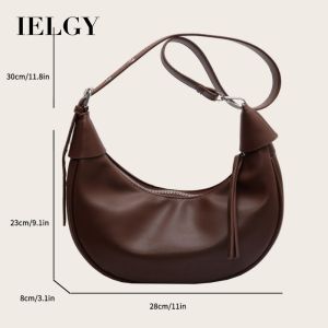 IELGY Fashion Casual Shoulder Messenger Bag Large Capacity All-Match Dumpling Bag