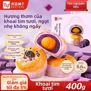 BESTORE | Bánh Quà Tặng Bột Khoai Tây Tím Hấp Trứng Muối 400g