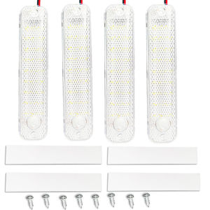 4 36LED Độ Sáng Cao Xe Đèn Đọc Sách Đa Năng Nội Thất Ốp Trần Dải Đèn Cho Văn Xe Tải RV Người Cắm Trại Thuyền 12V 24V