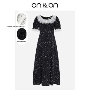 ON&ON | Floral Ruffle Summer Dress A-line Black Long Dress