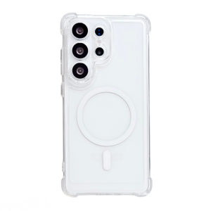Ốp Điện Thoại Chống Sốc Trong Suốt Có Đệm Khí Dành Cho Samsung Galaxy S26/S25/S24/S23/S22/S21/S20/Note20 Ultra 10 Plus A35 Kèm Nắp Từ Tính