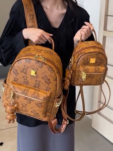 Balo nữ balo da chống thấm balô thời trang nữ ba lô da PU hình gấu dễ thương size 32 CATTIE CB036