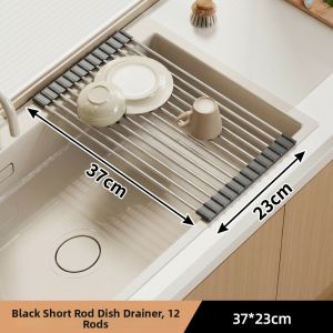 evesigar | Foldable Dish Drying Rack Kitchen Organizing Rack
