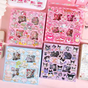 Small Puff Stationery Decoration Soft Cute Pattern Hand Account Sticker Set 48/96/100 Sheets