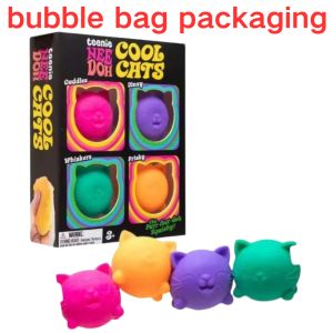 Schylling NeeDoh Mini Set Nice Cube &Mini Cat & Sports Ball Slow Rebound Squishy Sensory Toy Stress Relief Party Blind Box Gift