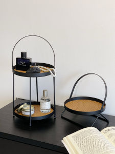 Luxurious Simplistic Iron Cosmetic Storage Box Perfume Incense Organizer Tray Entrance Key Holder round Shape Home Decor