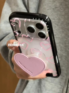 WEIXIN | Leather Heart Stand Case for iPhone 17