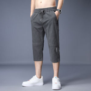 Mens Casual Loose Straight Leg Short Shorts Summer Thin Trendy Seven-Foot Sports Mid-Pants Ice Silk Horse Pants
