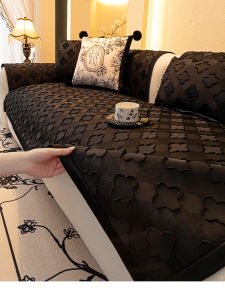 Four Seasons Universal Sofa Cushion 2025 New Style Three-Seater Fixed Anti-Slip Cover Cloth Straight Row Sofa Pad