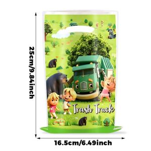 Hasbro | 10/20/30Pcs Hank Trash Truck Gift Bags Plastic Candy Bag Child Party Loot Bag Boy Girl Kids Birthday Party Favor Supplies